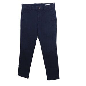 Gap Slim Performance Classic Navy Blue Khaki Chino Pants Men Size 33 x 32 440943